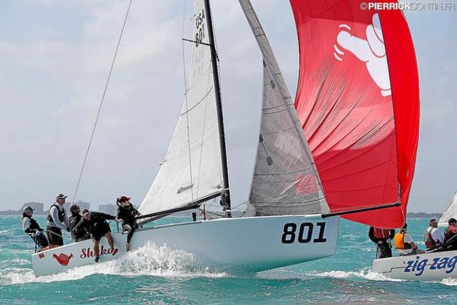 Atlanta's KC Shannon on Shaka (USA-801) at the Melges 24 Worlds 2016 in Miami ©  Pierrick Contin http://www.pierrickcontin.fr/